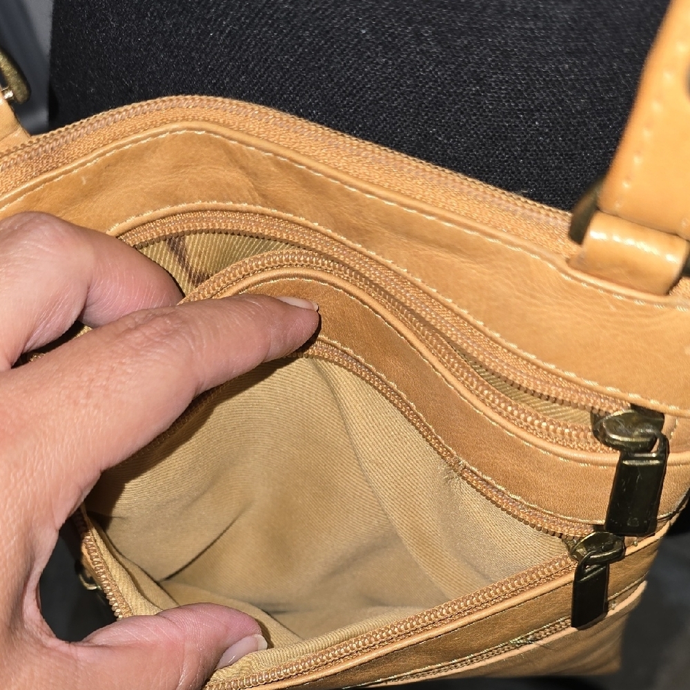 Leather Tan Crossbody Bag - Picture 9 of 14